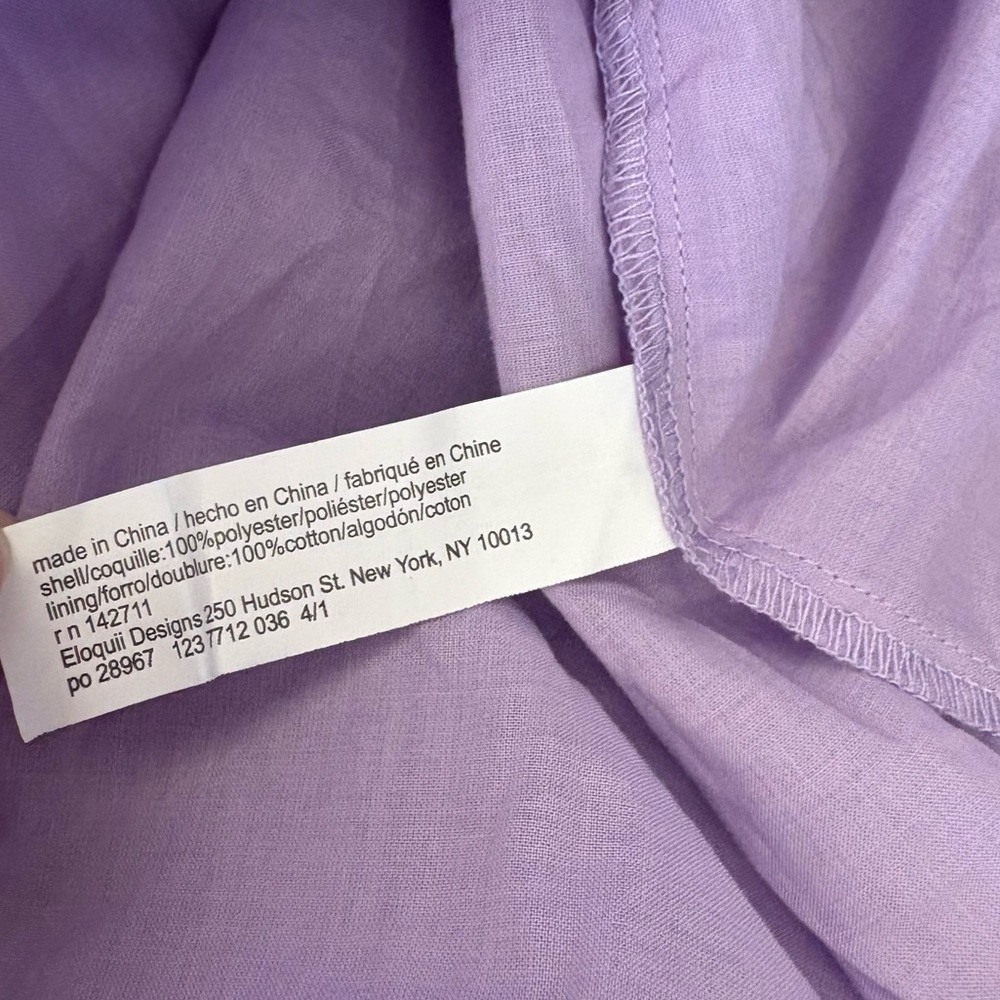 Eloquii || Sheer 3D Flower Mini Dress with Bow in Lavender Purple 16 NWT - Picture 7 of 7